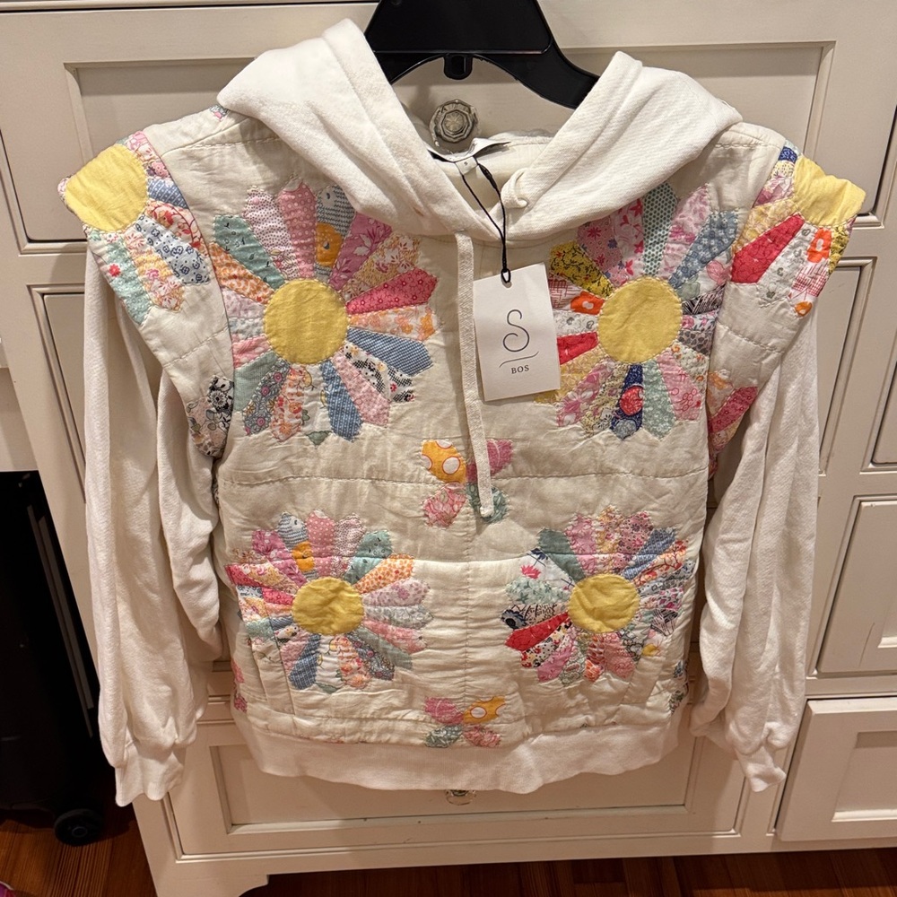 Sea New York Linden Patchwork Sweatshirt Hoodie NWT